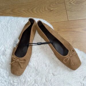 MSGM Brown Suede Women's Flats